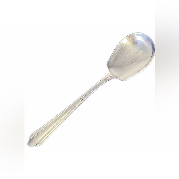 1931 National Imperial Silver Plate Lady Joan 6 1/4” Sugar Spoon Art Deco Style - Picture 3 of 12